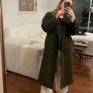 Babaton | Jackets & Coats | Olive Green Aritzia Slouch Coat | Poshmark
